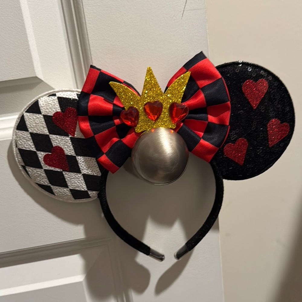 Queen of Hearts Inspired Mouse Ears Headband